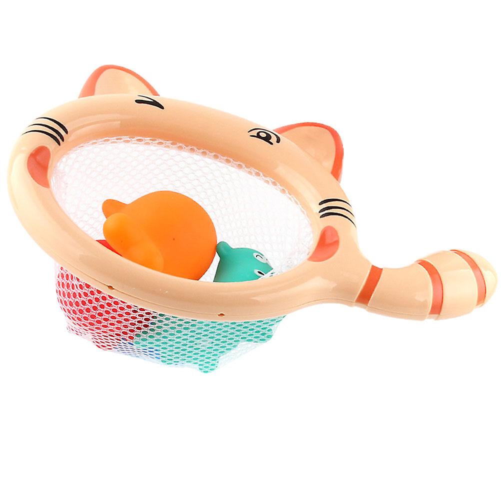 1 Set Of Bathing Toyanimals Toy Kids Shower Fishing Net Toy Funny Shower Toys