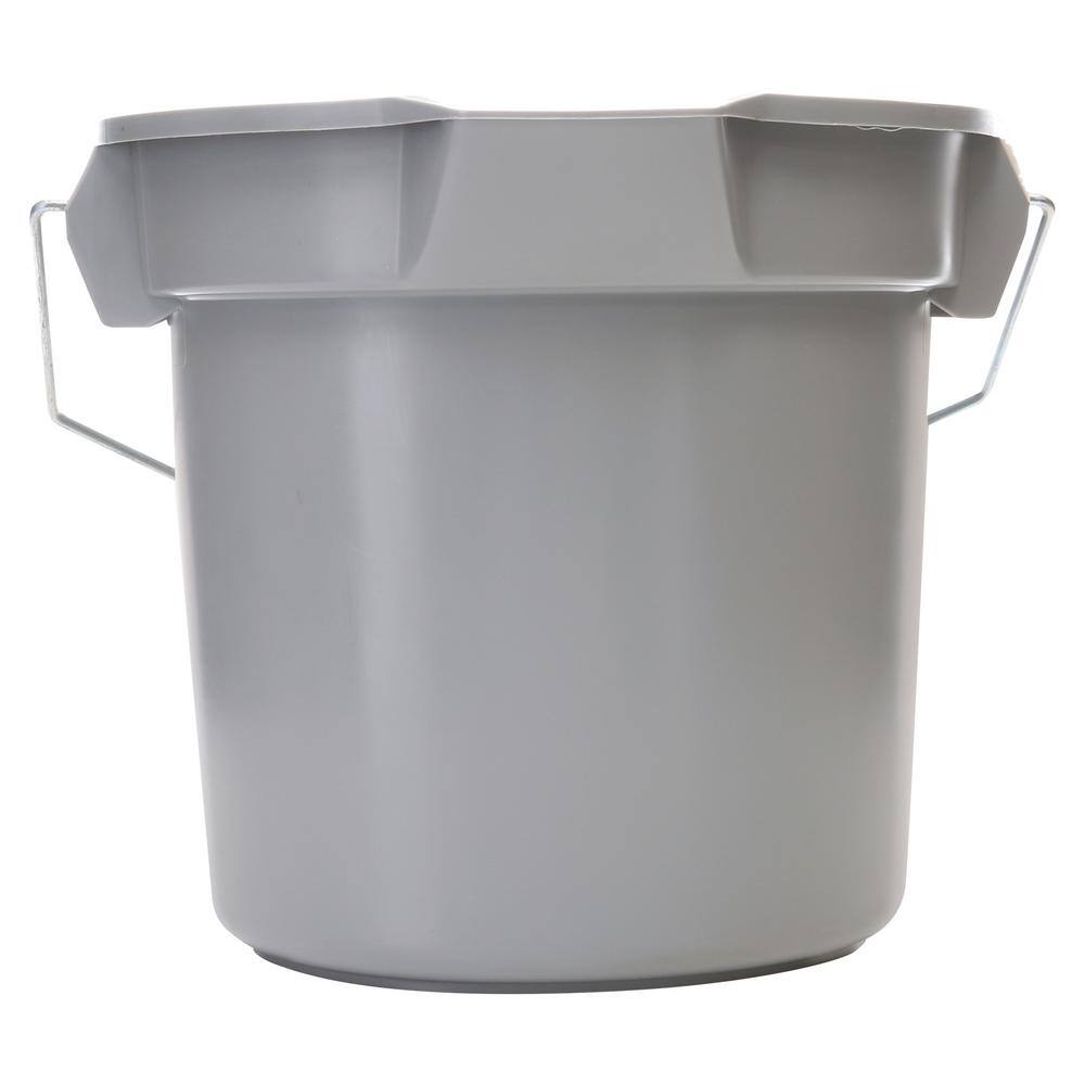 Rubbermaid Commercial Products Brute 14 Qt. Grey Round Bucket RCP261400GY