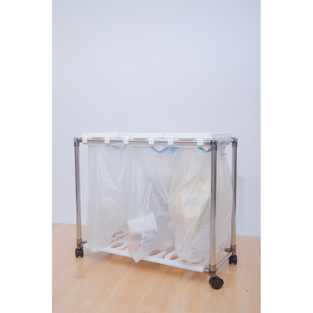 Organize It  3 Compartment Recycling Trash Can