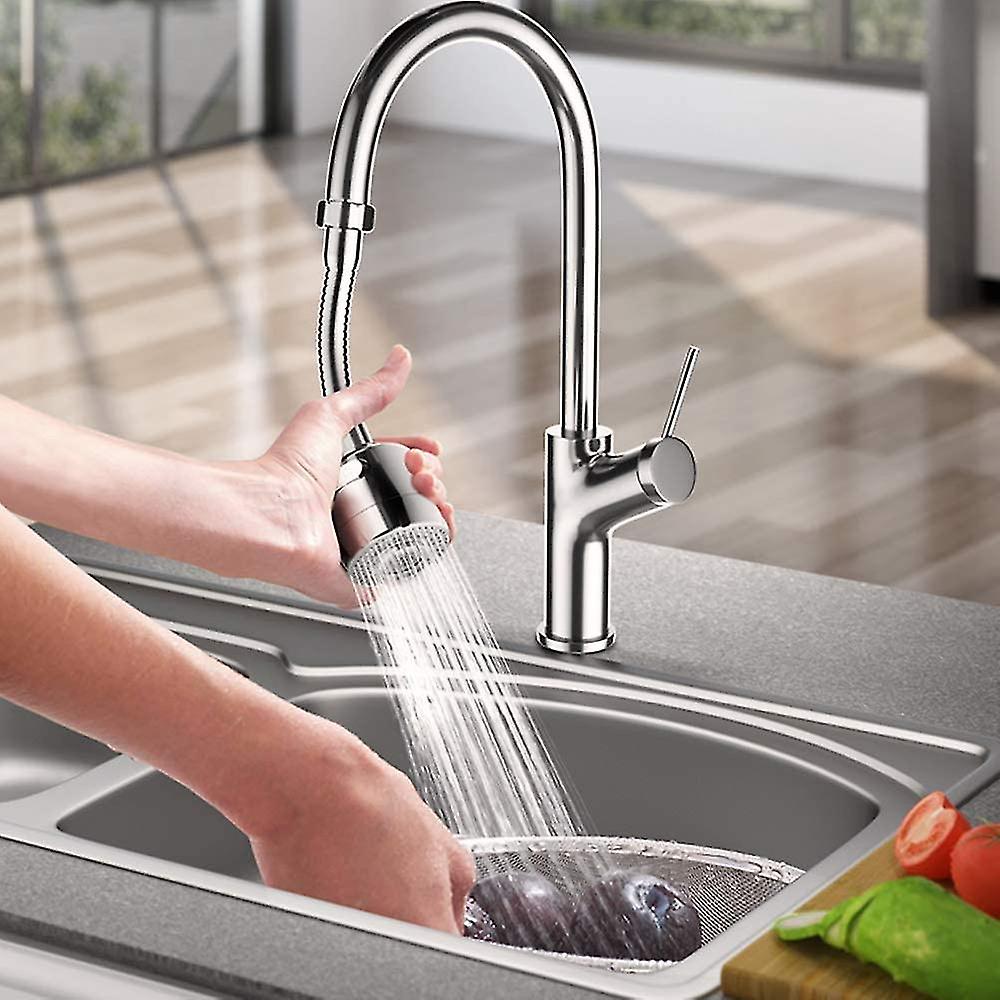 360 Swivel Sink Faucet Extended Bubbler Tap Aerator Water Saving Filter Tap Spray Adjuster Nozzle Head For Kitchen (long)