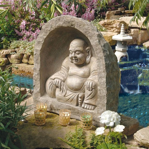 Design Toscano The Great Buddha Inspired Garden Sanctuary Sculpture Beige