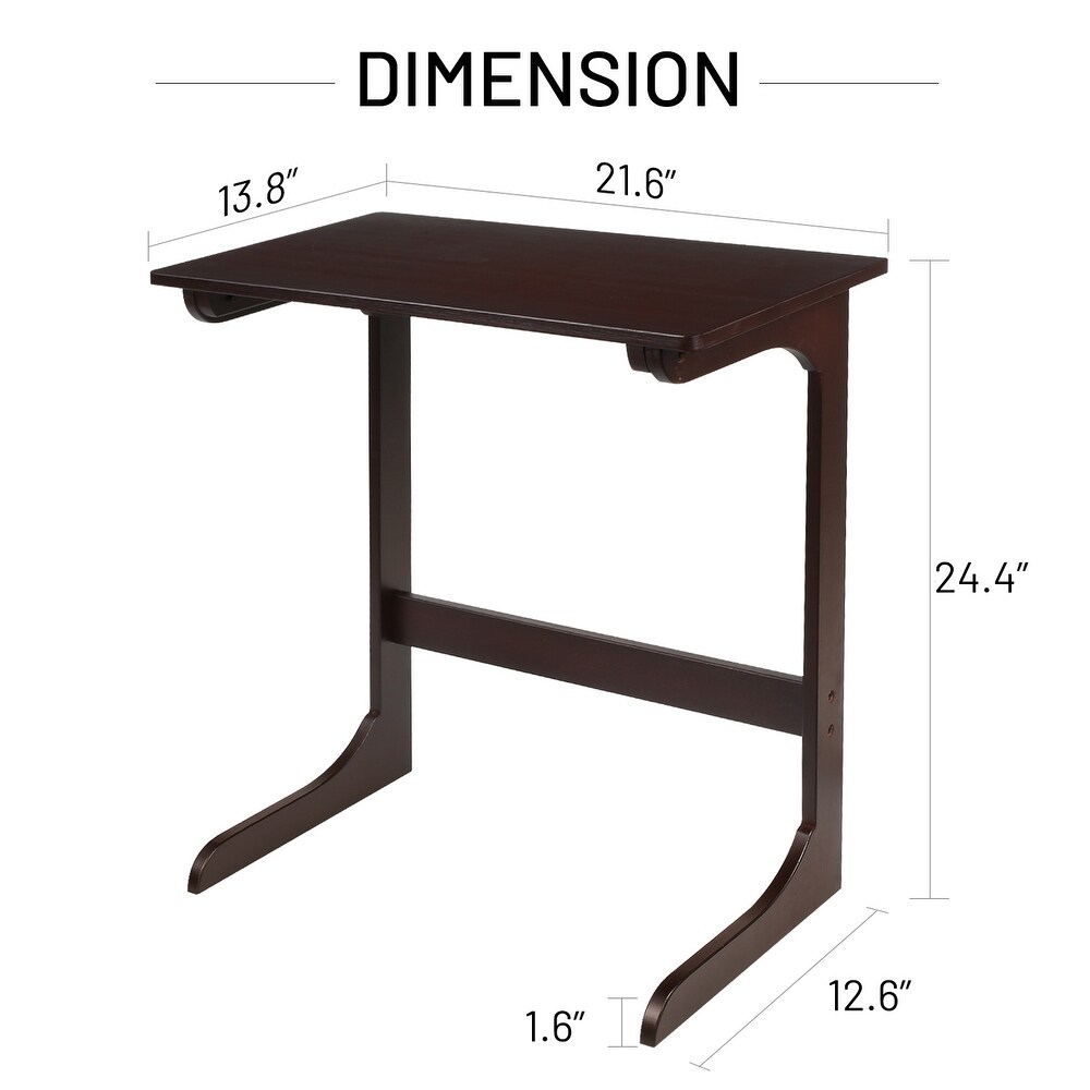 C Shaped End Table  Side Table for Sofa  Couch Table  Small TV Tray Table for Living Room  Bedroom