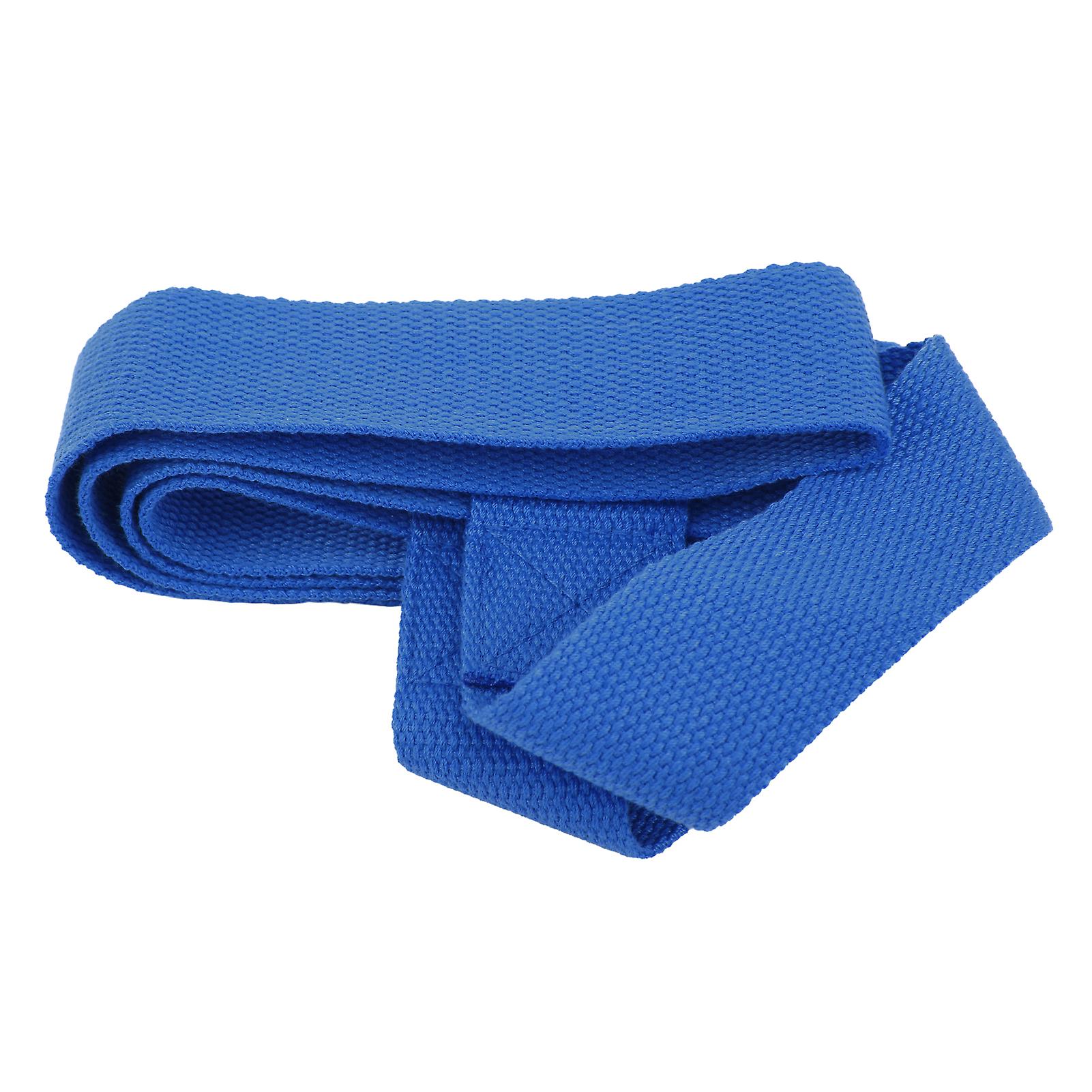 Yoga Strap Portable Adjustable Soft Light Easily Fixed Multifunctional Stretch Belt For Carryingblue
