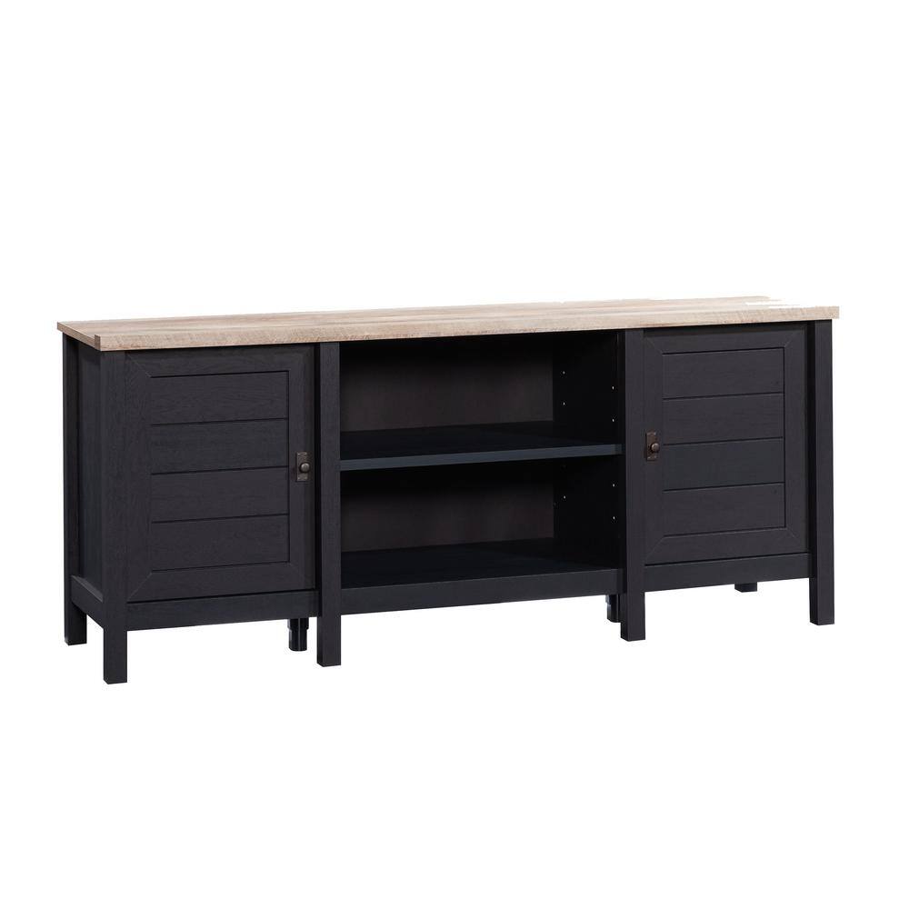 SAUDER Cottage Road 59.134 in. Raven Oak Entertainment Credenza Fits TV's up to 65 in. 431261