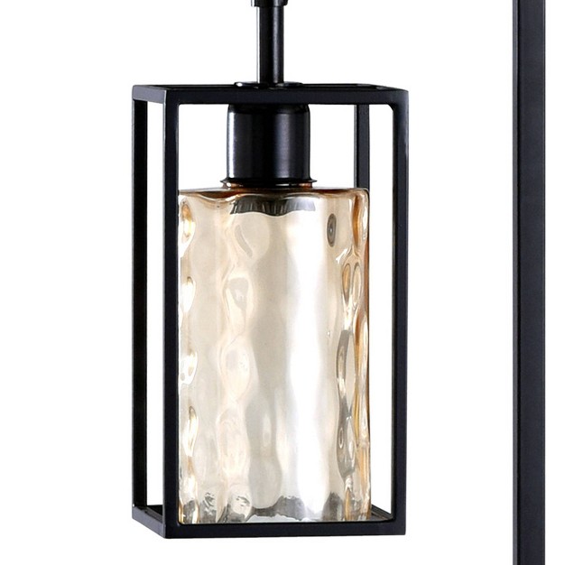 Elijah Metal And Glass Table Lamp Black Finish Stylecraft