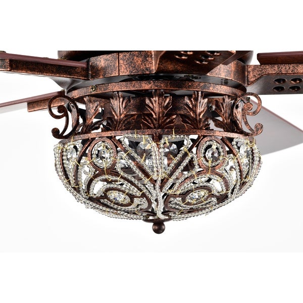 Laylani 52 Inch Antique Copper Ceiling Fan 2 Light with Remote Shopping - The Best Deals on Ceiling Fans | 39425273