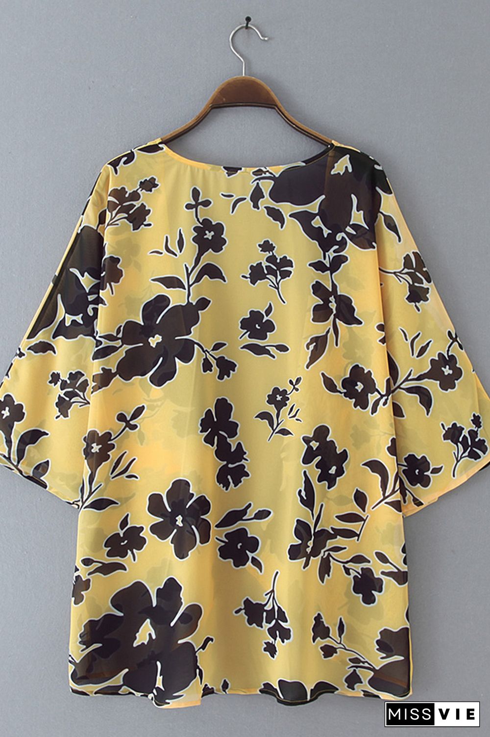 Casual Chiffon Print Sunscreen Blouse Cover up