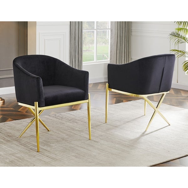 Best Master Furniture Sheryl Velvet Upholstered Dining Chair - Gold