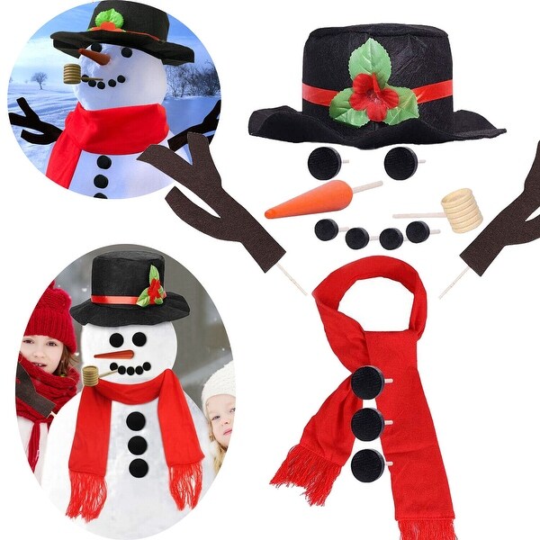 16 Pcs Christmas Snowman Decorating Kit for Winter Fun