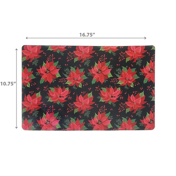 Plastic Placemat Multi Poinsettia