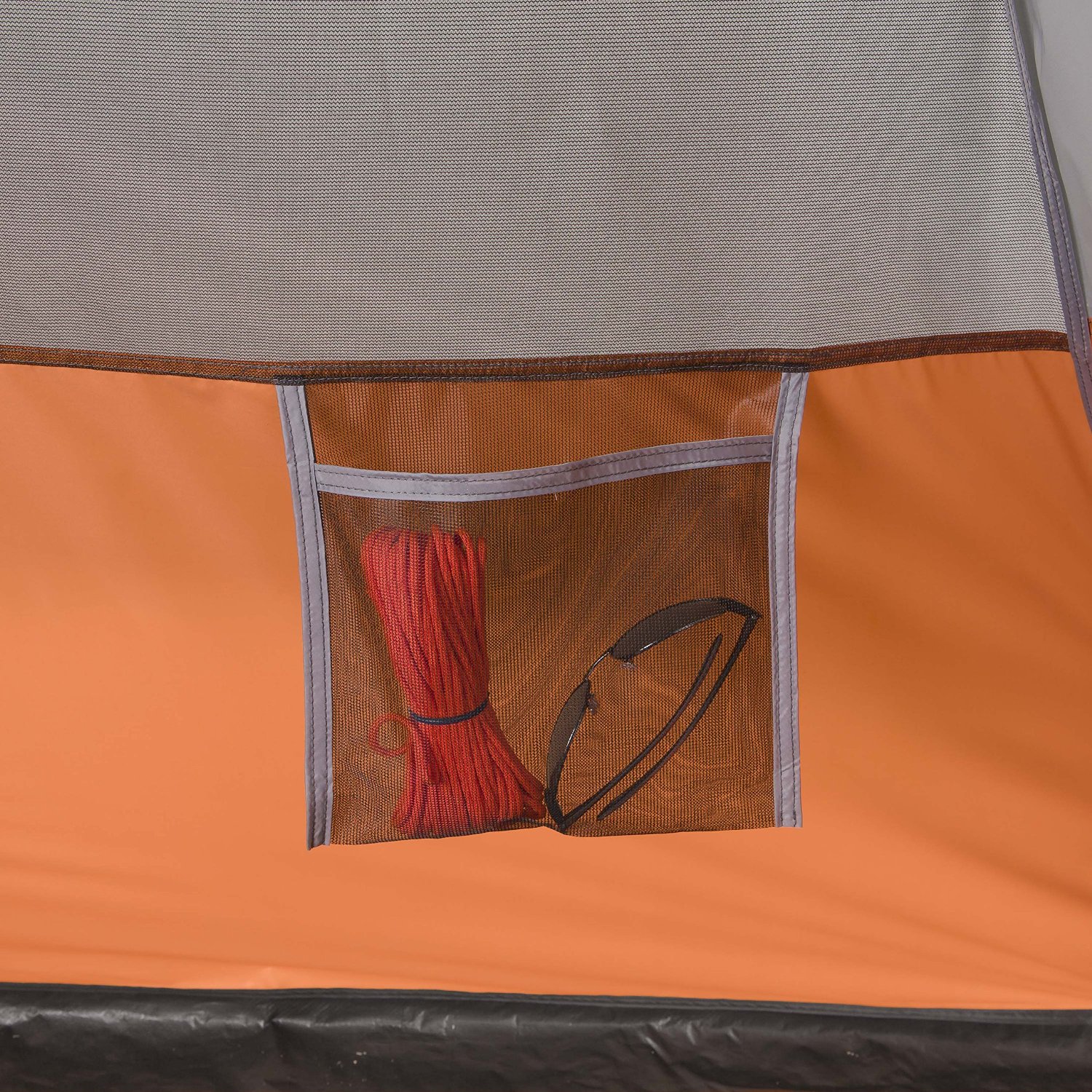 CORE Equipment 6 Person 11' x 9' Dome Camping Tent - Orange/Grey | 40003