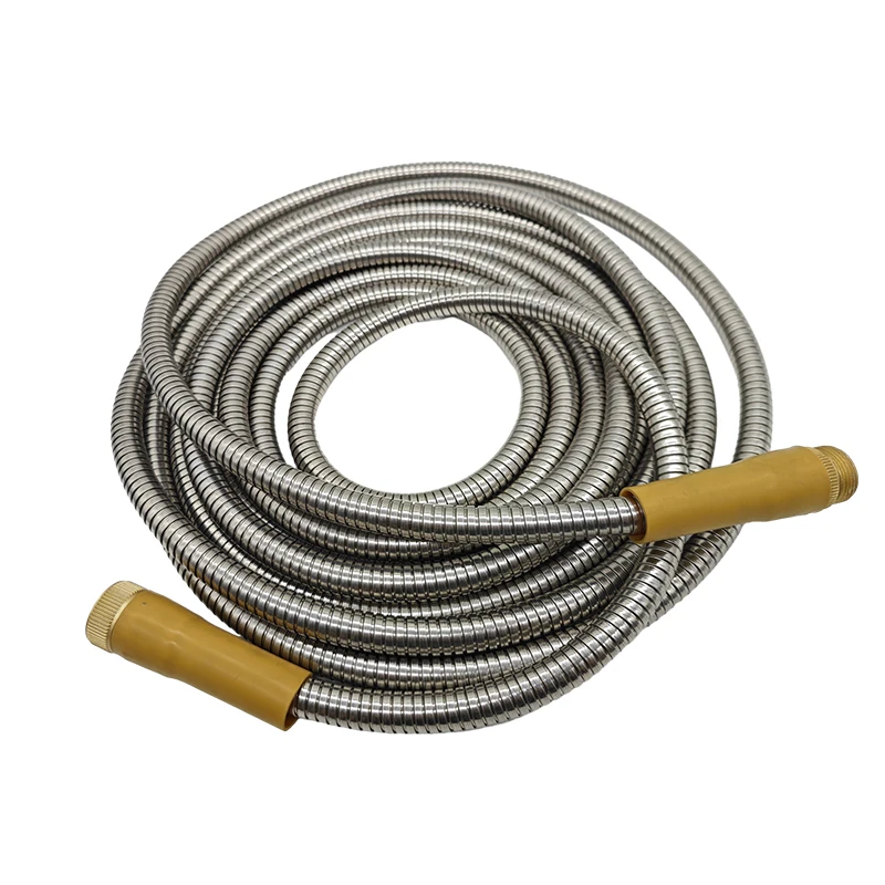 Winslow   Ross 50ft  High Pressure Fiber Jacket Lightweight Garden Water Fabric Hose with metal fittings