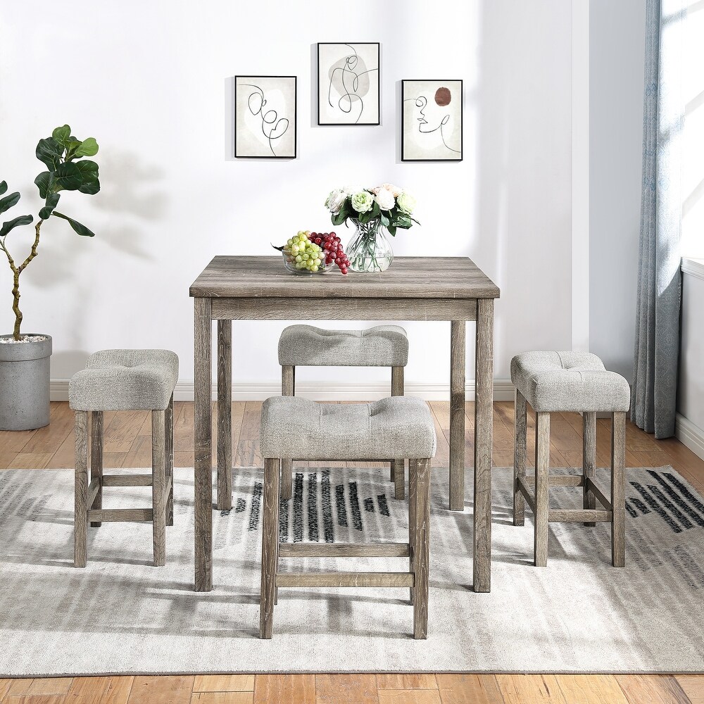 Counter Hight 5 Piece Dining Table Set