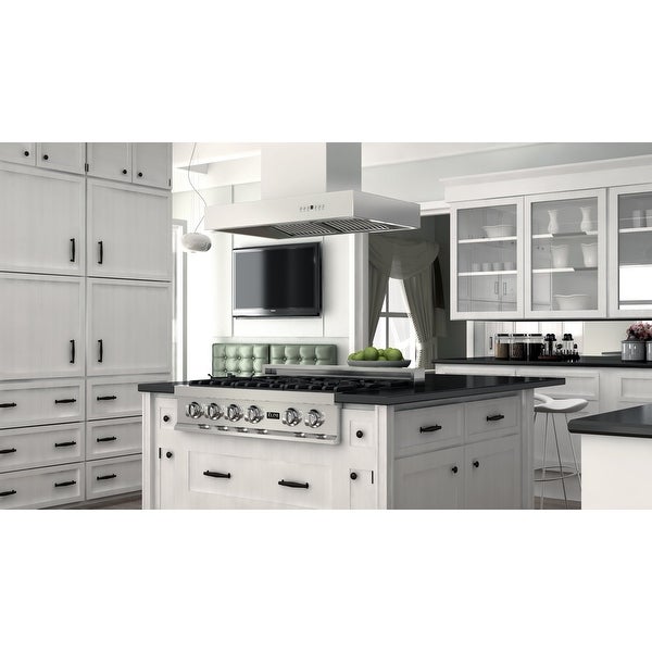 ZLINE Ducted Island Mount Range Hood in Stainless Steel