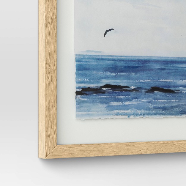 X 20 quot Seascape Framed Art Set Natural