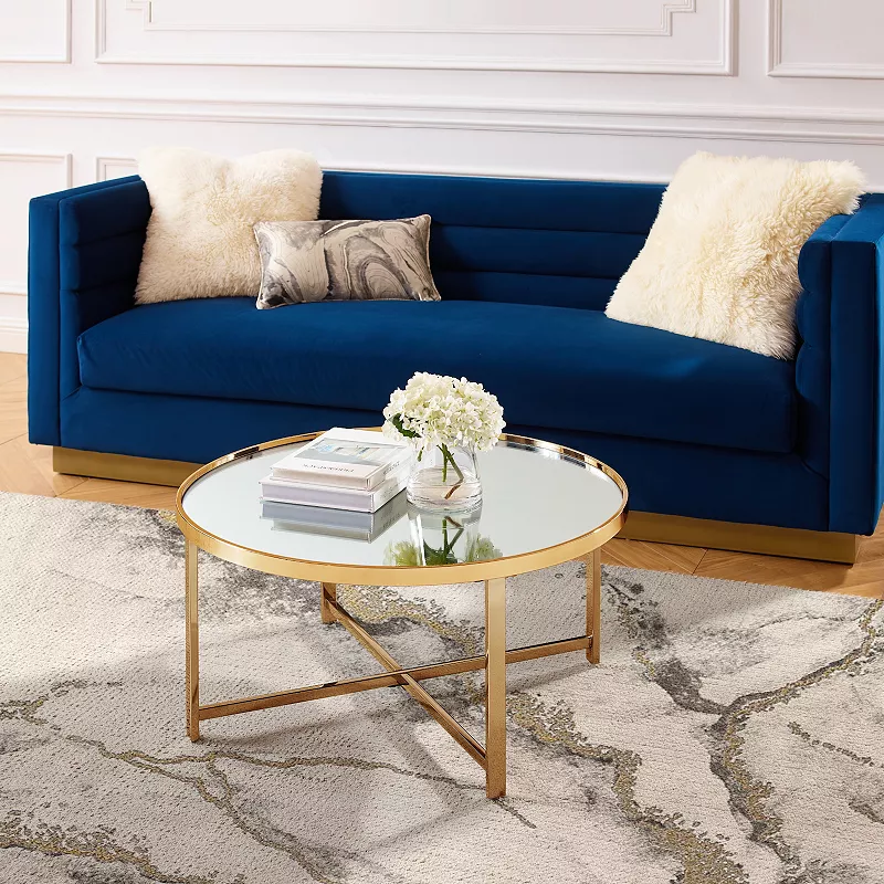 Rozlynn Coffee Table Mirrored Top