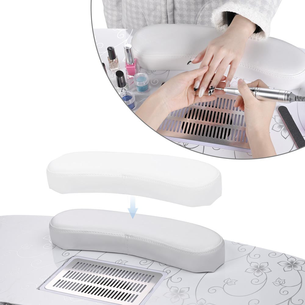 Yescom Foldable Nail Table with Vent & Lamp Manicure Nail Art