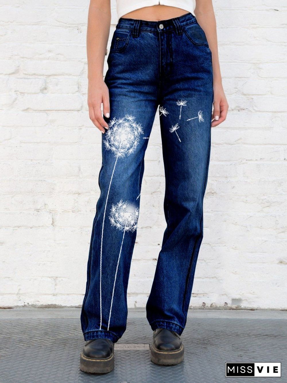 Leisure Dandelion Print Jeans