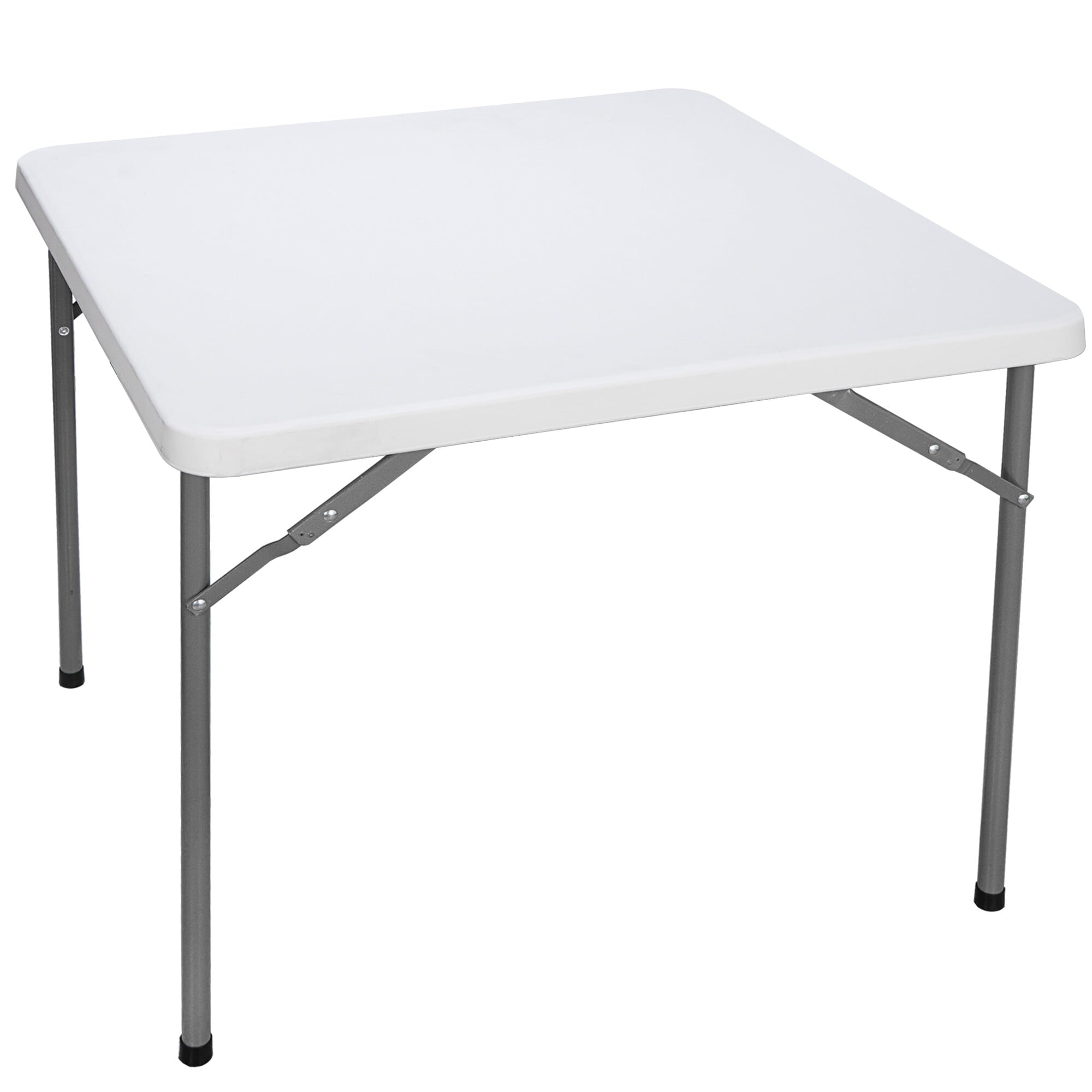 HomGarden 3 foot White Plastic Folding Table， Indoor Outdoor Picnic Party Dining Camp Utility Table