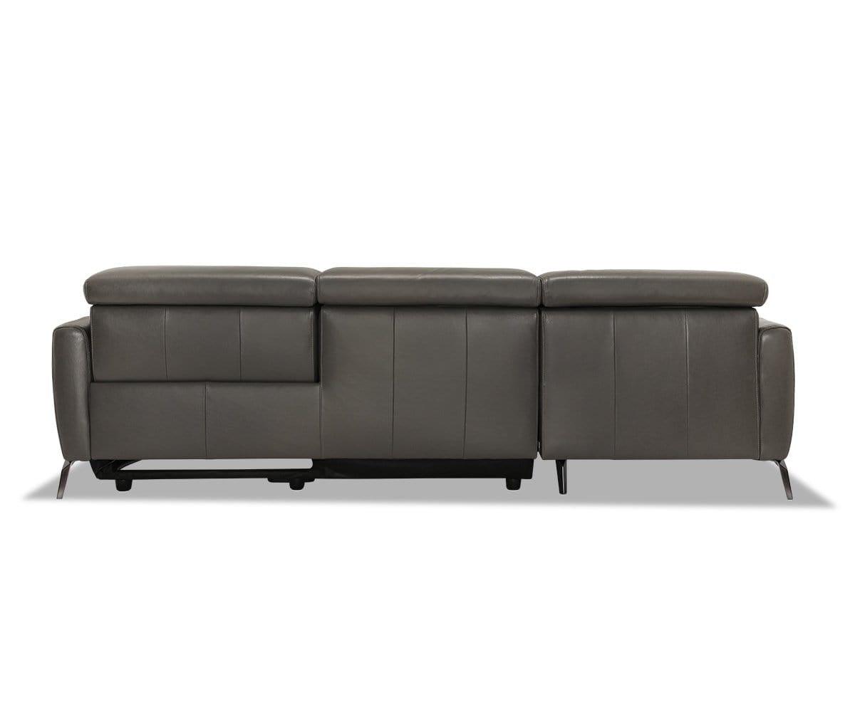 Vetali Leather Power Reclining Left Sectional