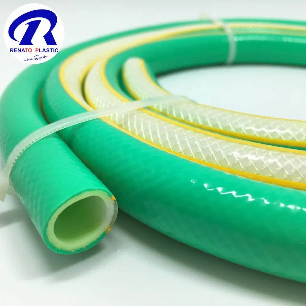 Anti Torsion Green Or Yellow PVC Garden Hose For Water Supply Hose