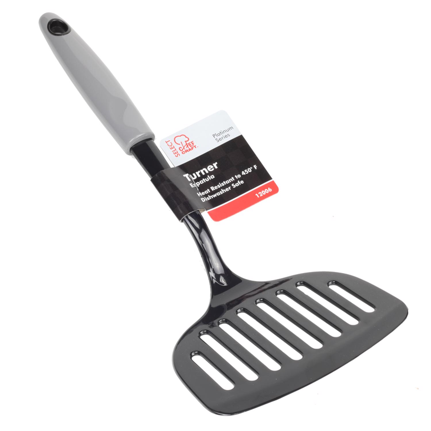 Chef Craft Black/Gray Nylon Jumbo Slotted Turner