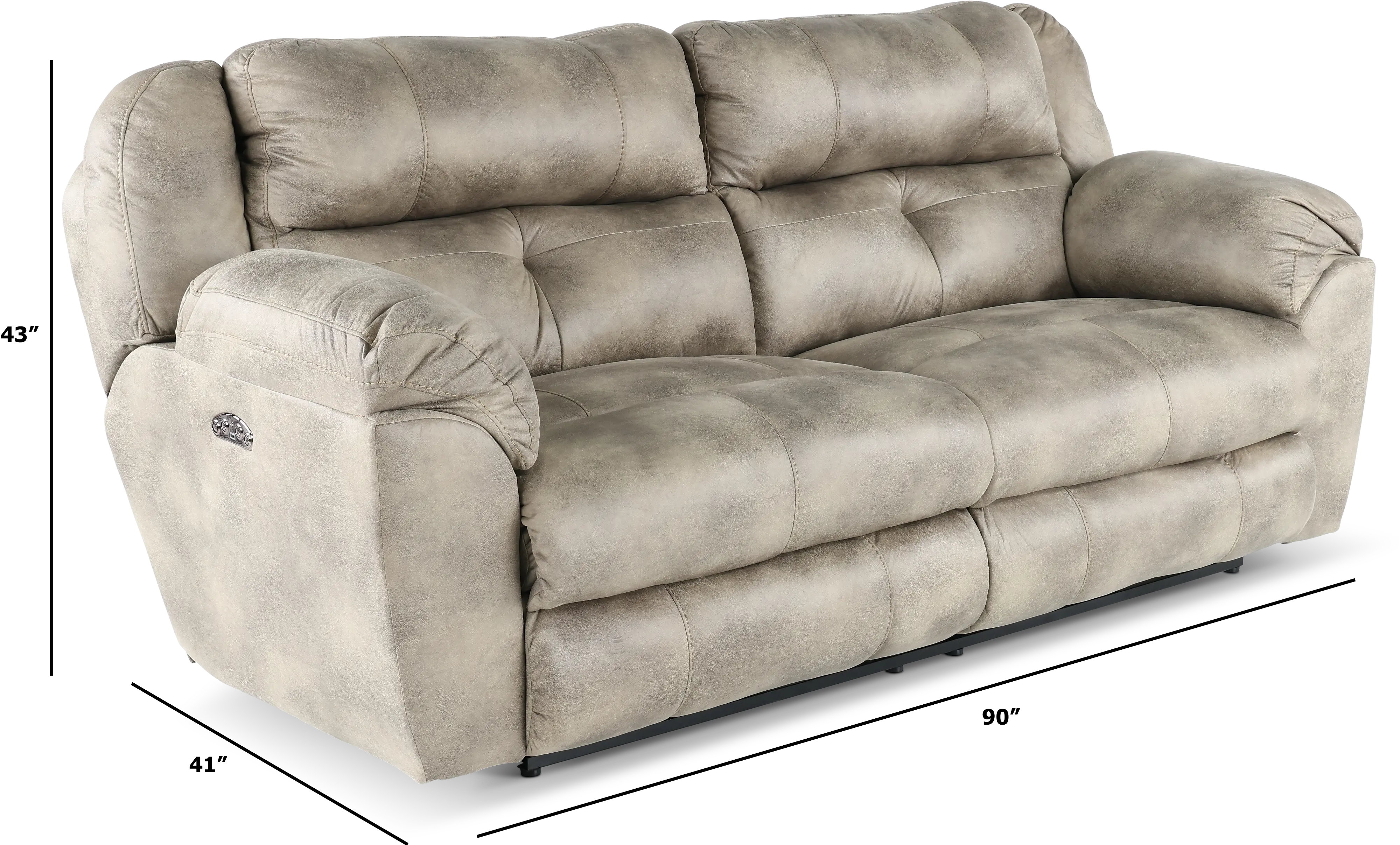 Ferrington Gray Power Reclining Sofa