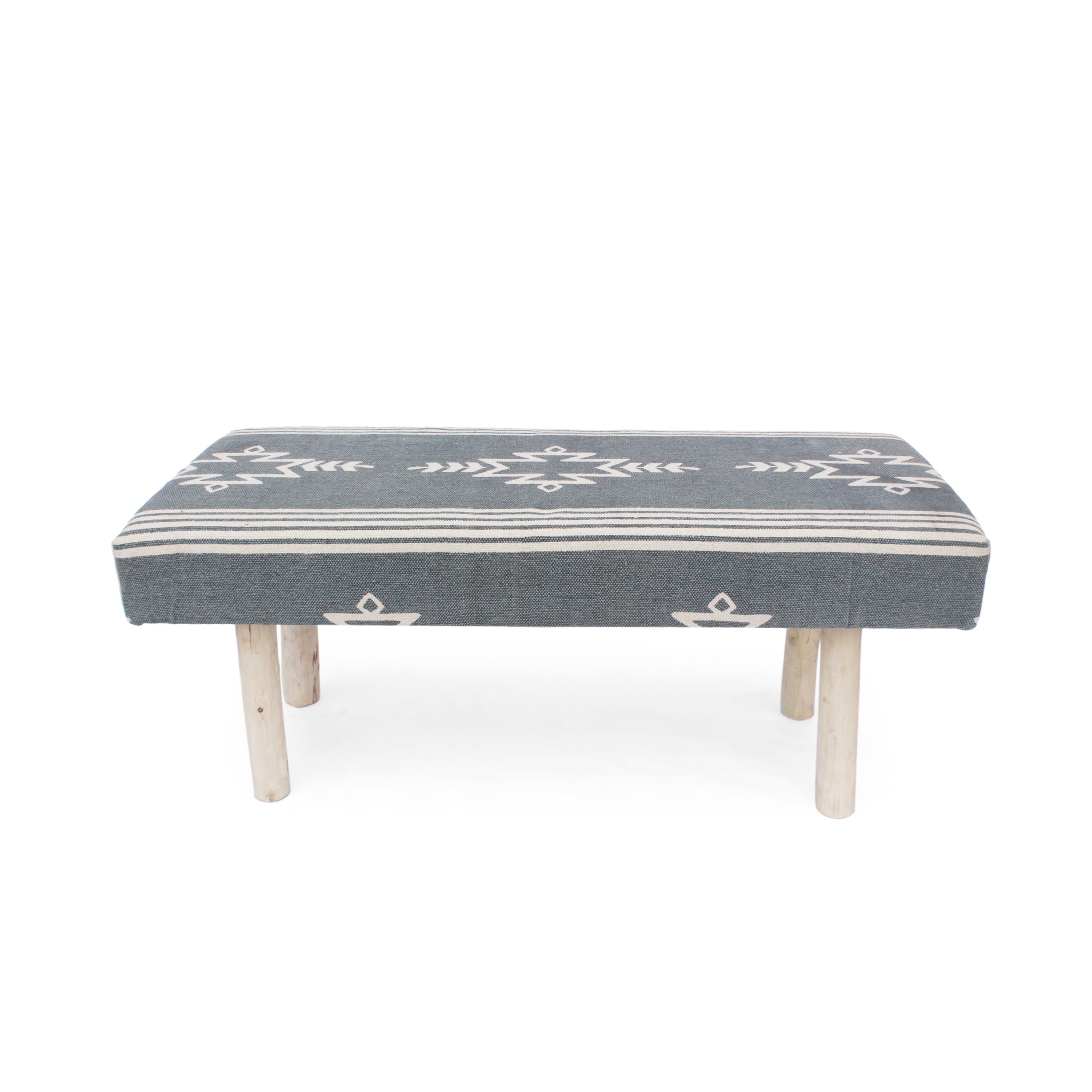 Carrera Handcrafted Boho Rectangular Fabric Bench