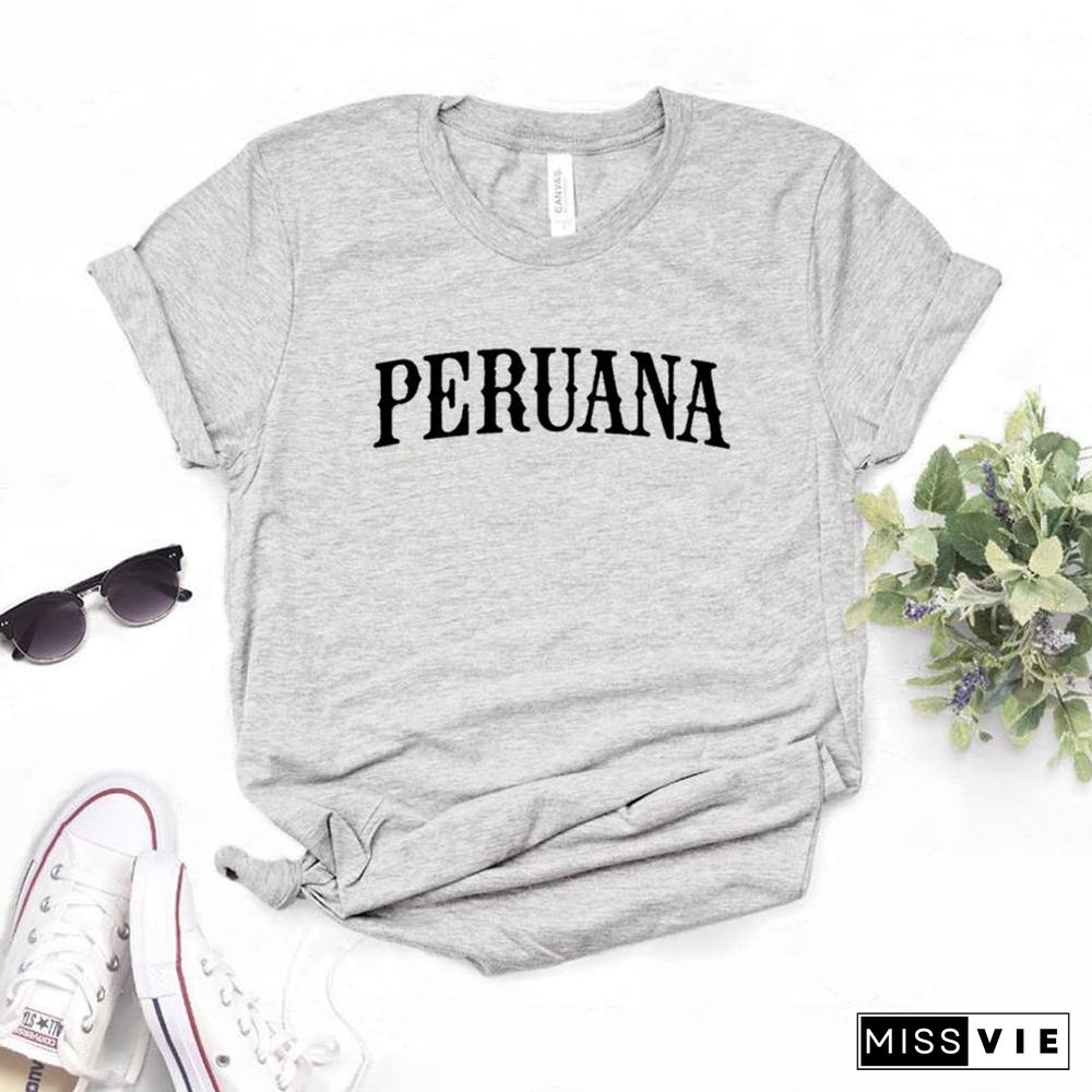 Peruana Latina Print Women Tshirts Cotton Casual FunnyT Shirt For Lady Top Tee Hipster 6 Color Drop Ship NA-779