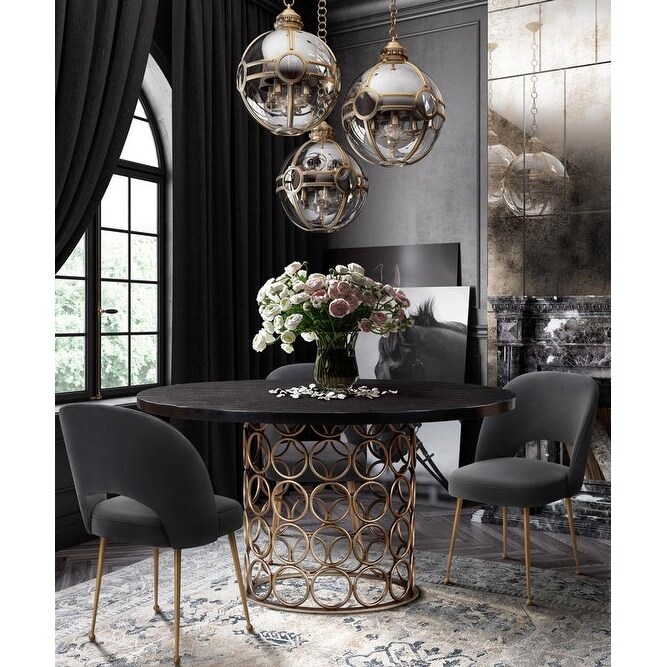 Valentina Brass Round Dining Table