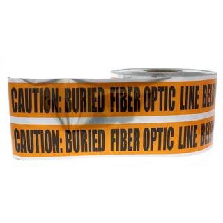 IDEAL 6 in. x 1000 ft. Detectable Underground Caution Buried Fiber Optic Line Orange 42-252