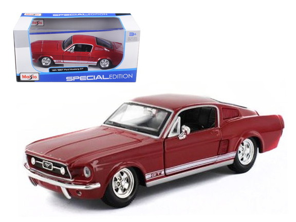 Maisto 1967 Ford Mustang GT Red 1/24 Diecast Model...