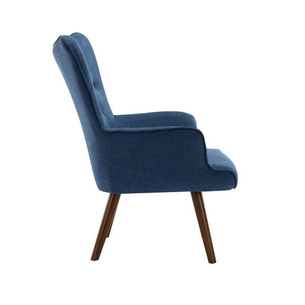 Porthos Home Harlem Accent Chair， Polyester Wingback， Wooden Legs