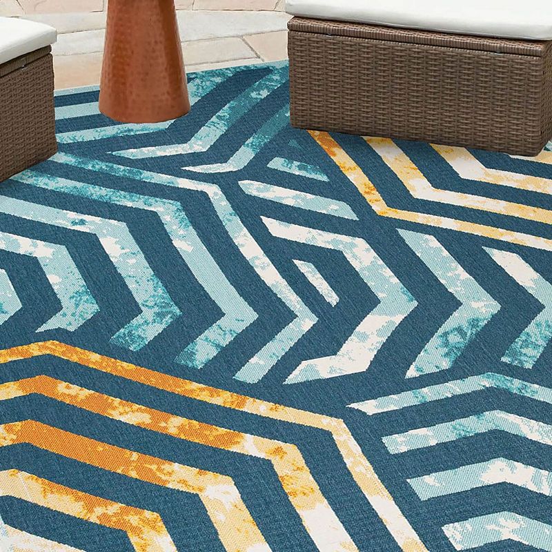 SUPERIOR Contemporary Geometric Indoor Outdoor Rug