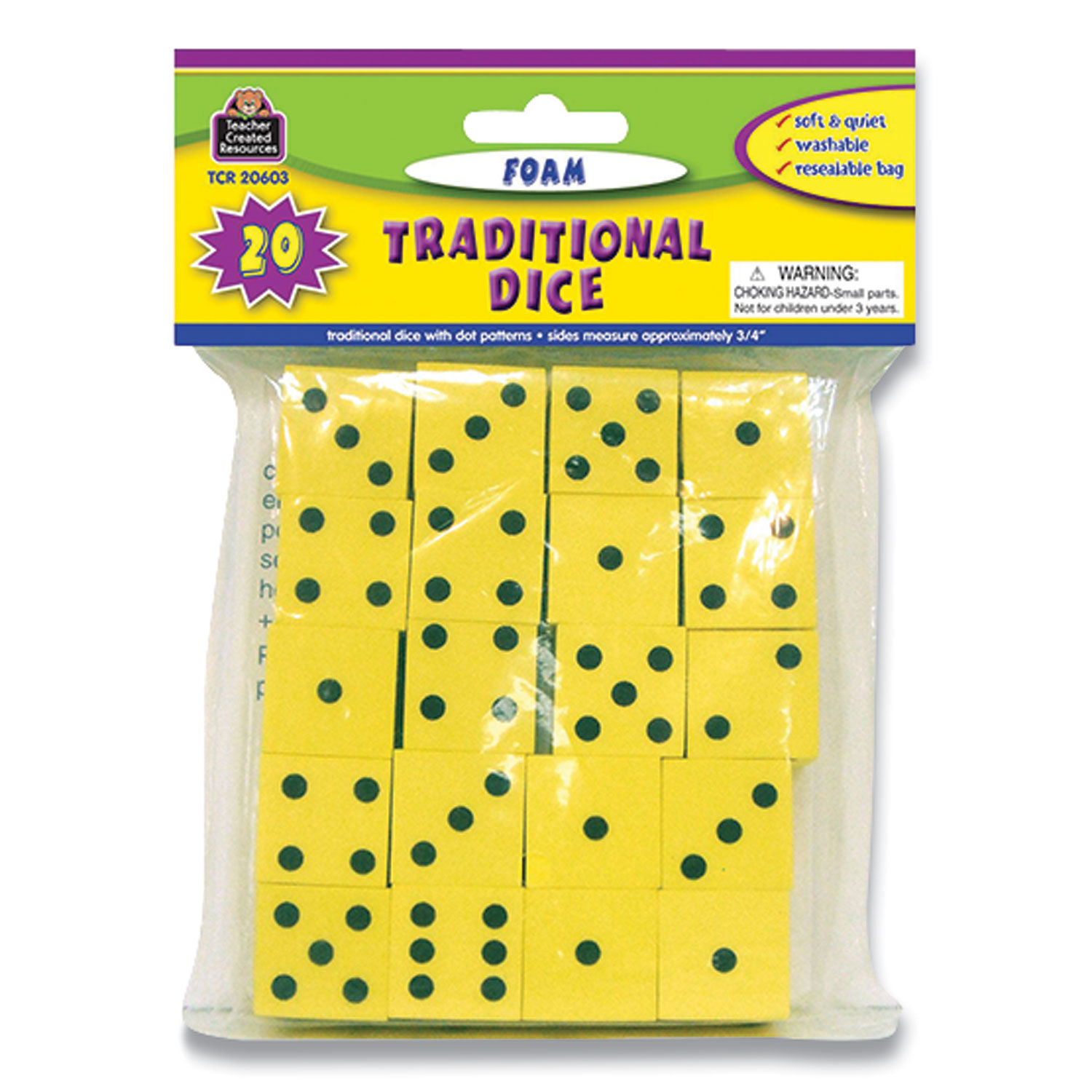 Traditional Foam Dice by Teacher Created Resources TCR20603