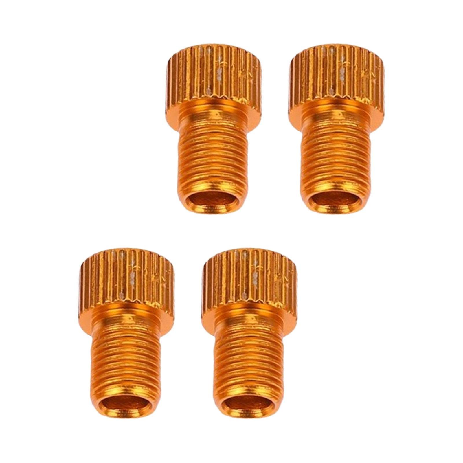 4x Bike Valve Adapter Replacement Conversion For Cycling Road Bike Equipment Yellow