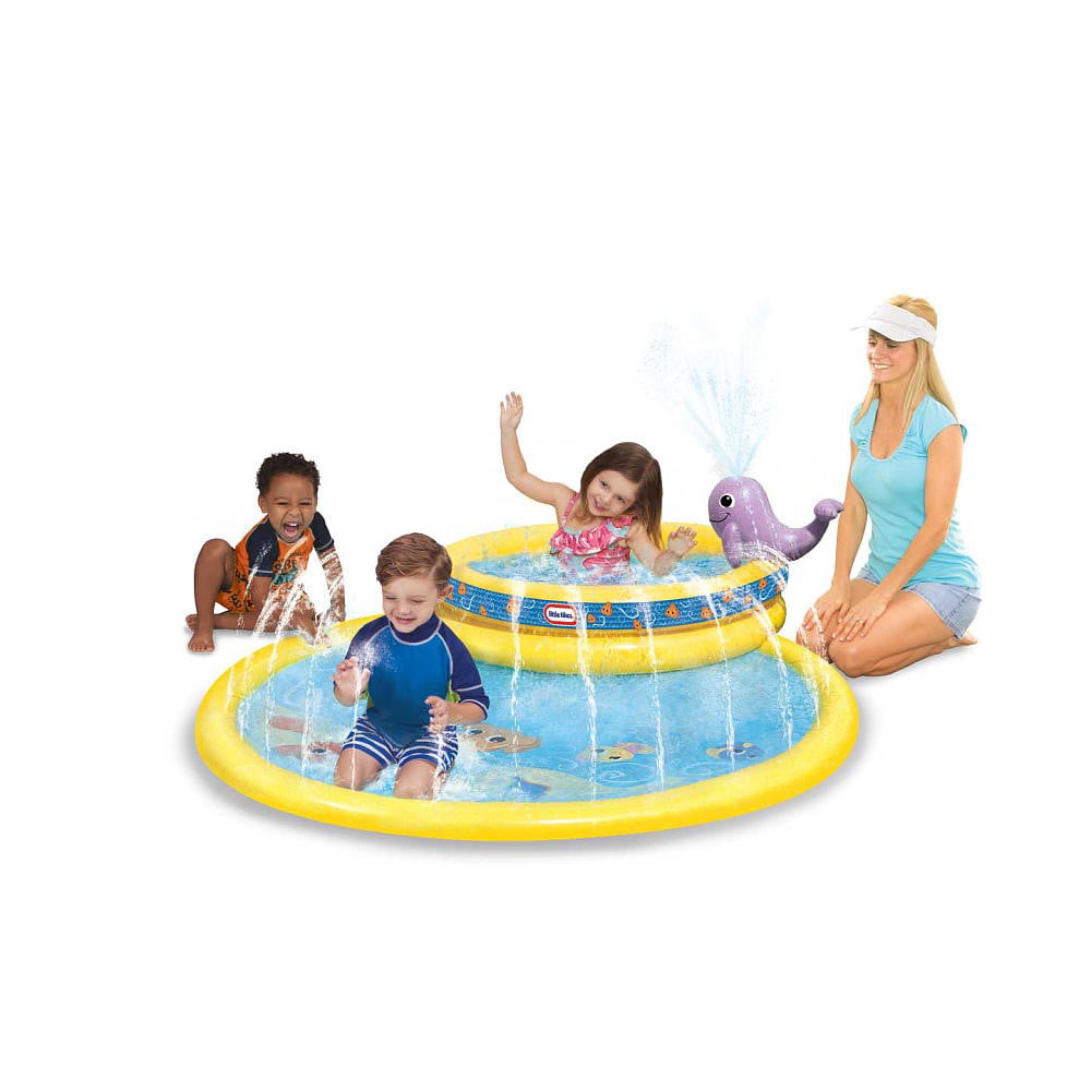 Little Tikes Lt My First Lil Water Park, Round Yellow Splash Pool, Kids Ages 3-6