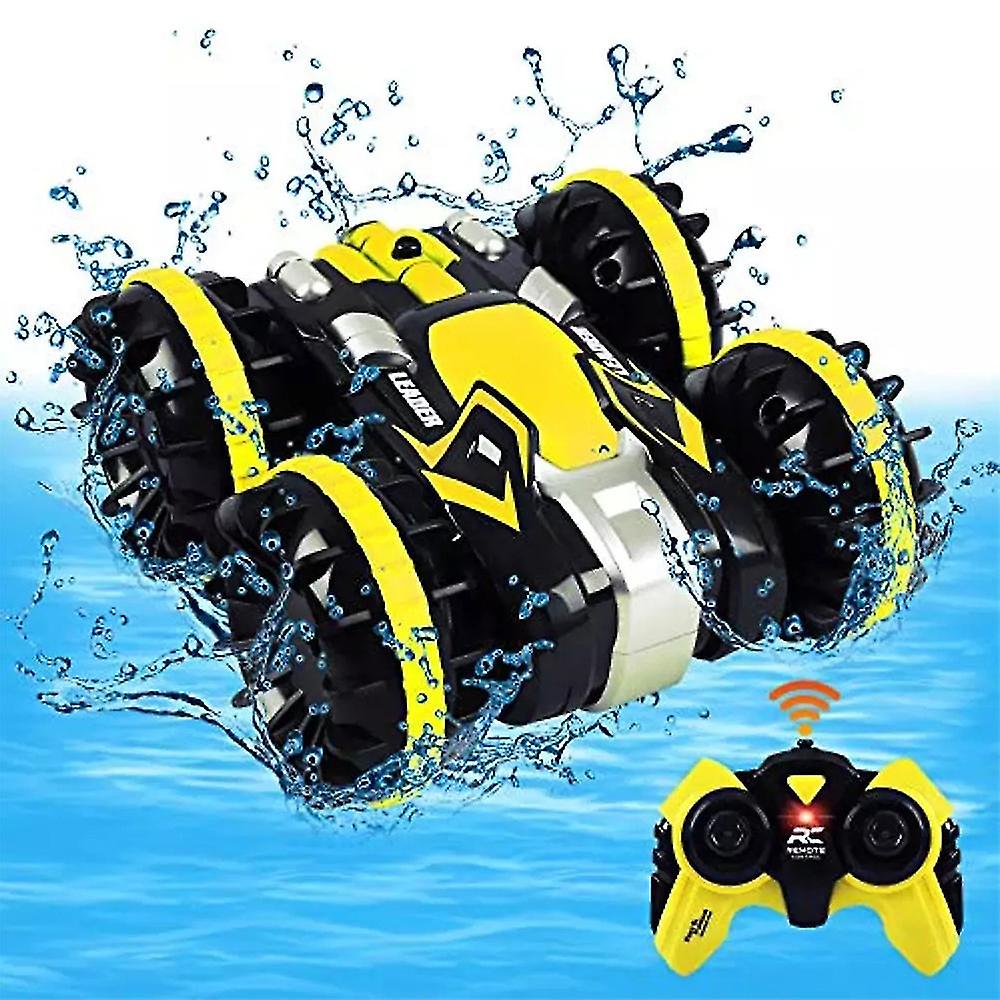 Water And Land Rc Car Remote Control Vehicle Waterproof 360 Degree Rotation Truck Stunt Car Toy Gift For Kids