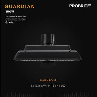 PROBRITE 400W Equivalent Bronze Outdoor Integrated LED Commercial High Output Area Light 21000 Lumens GRD150-PC-4K-BZ