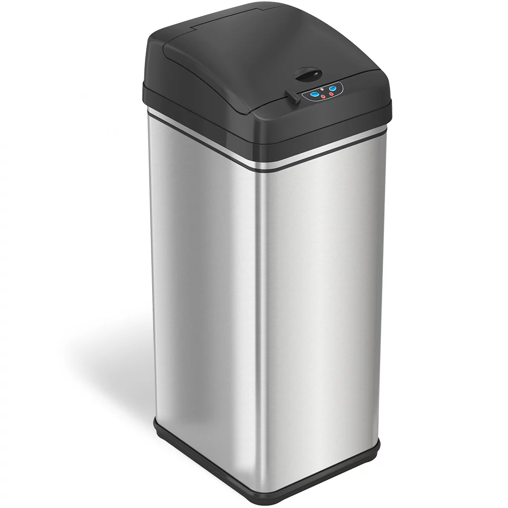 iTouchless 13 gal Odor Absorbing Automatic Stainless Steel Kitchen Garbage Can