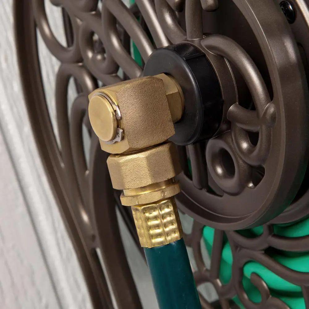 LIBERTY GARDEN 125 ft. Steel Decorative Garden Hose Wall Mounted Reel