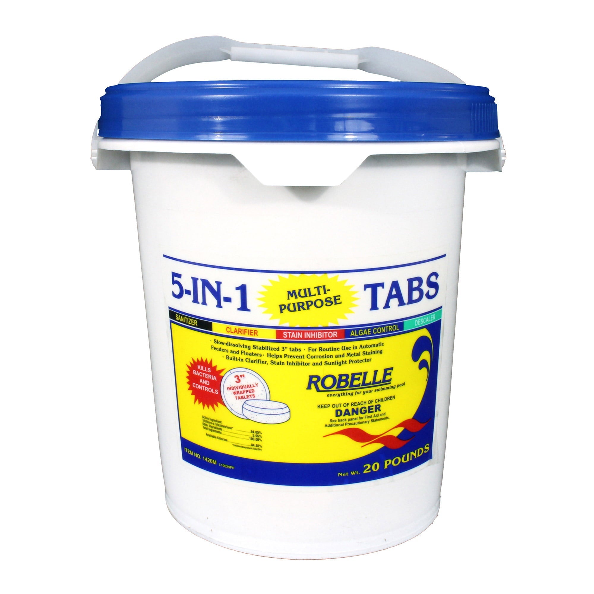 Robelle 5-In-1 Swimming Pool Multi-Purpose 3" Chlorinating Tabs