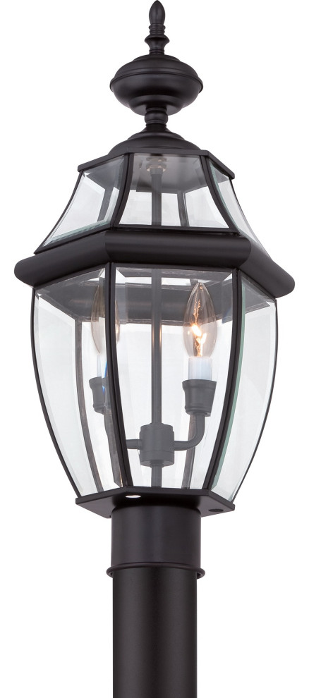 Quoizel Lighting   Newbury   2 Light Large Post Lantern Medici Bronze Finish   Traditional   Post Lights   by ShopFreely  Houzz