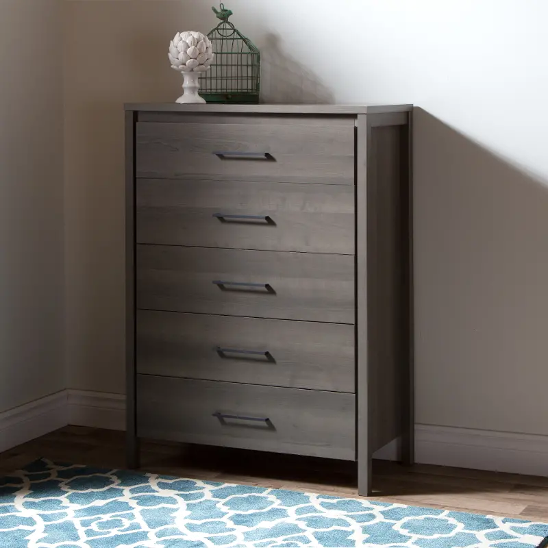 Gravity Gray Maple 5-Drawer Chest - South Shore