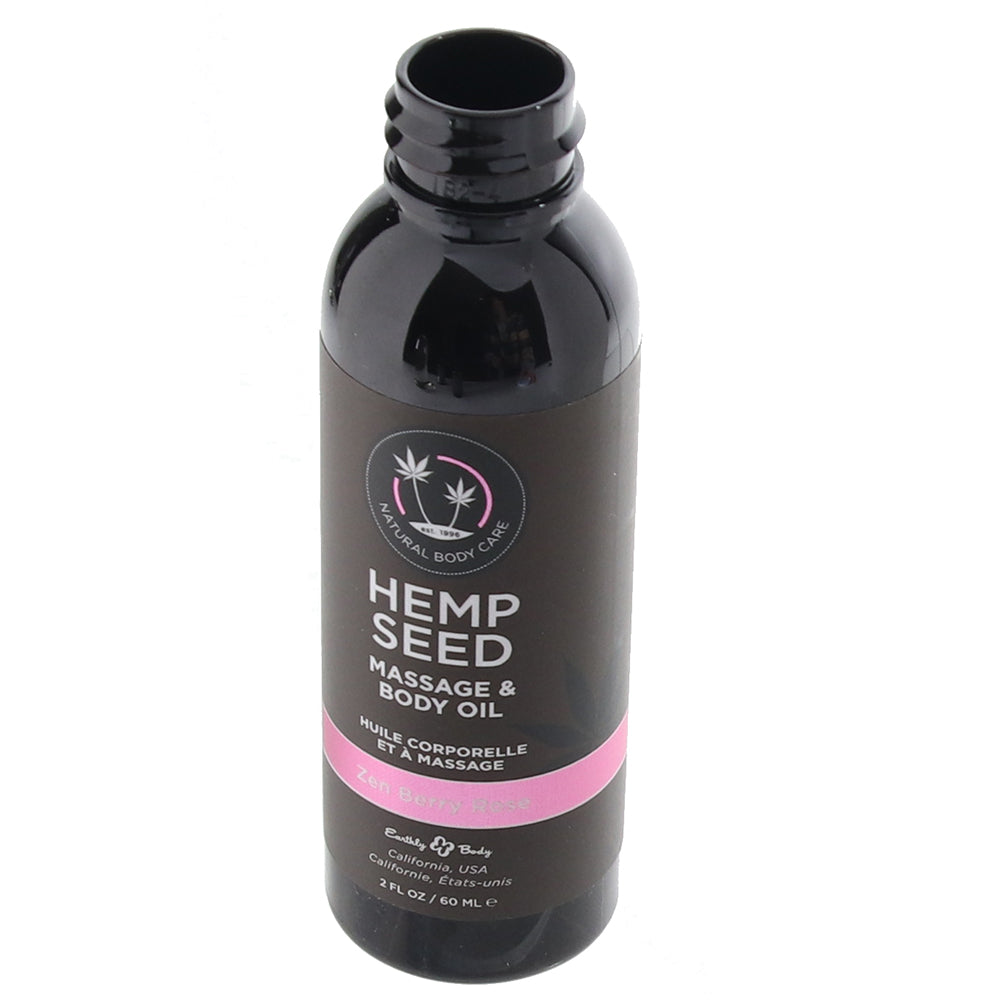 Hemp Seed Massage & Body Oil 2oz/60ml in Zen Berry Rose