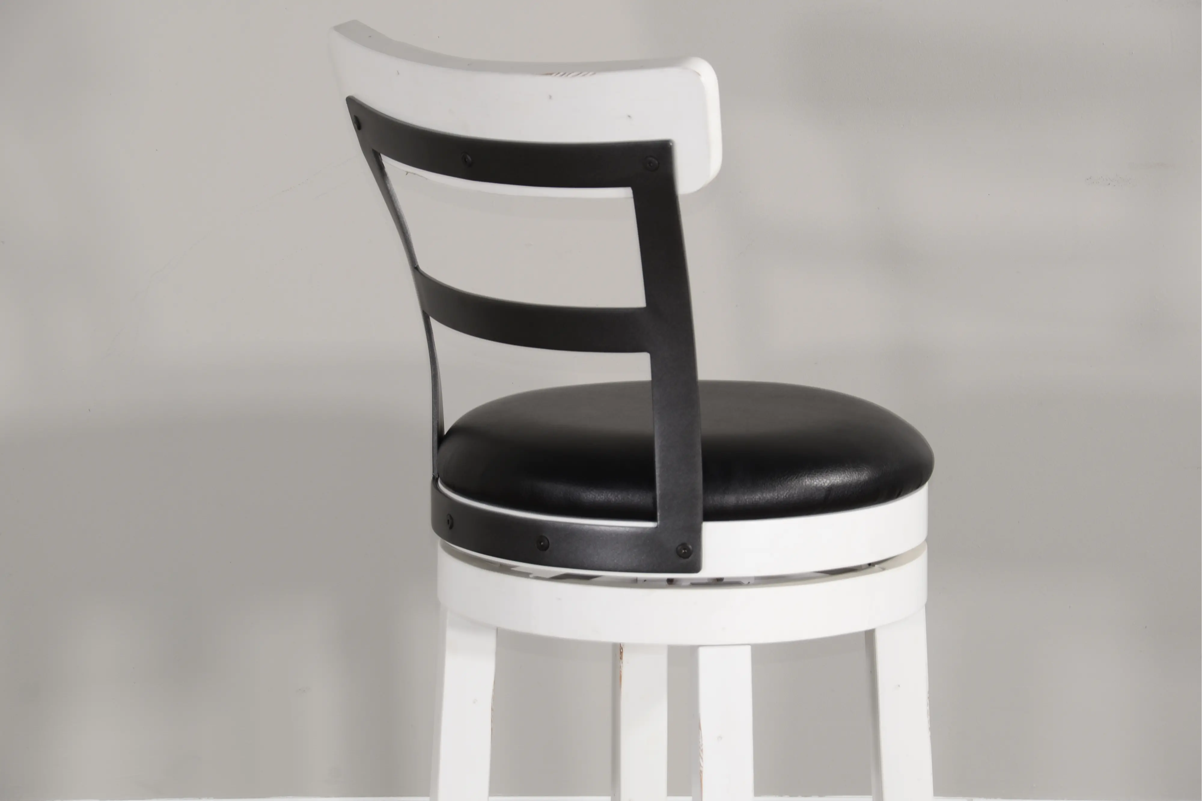 Bourbon County White Swivel Counter Height Stool