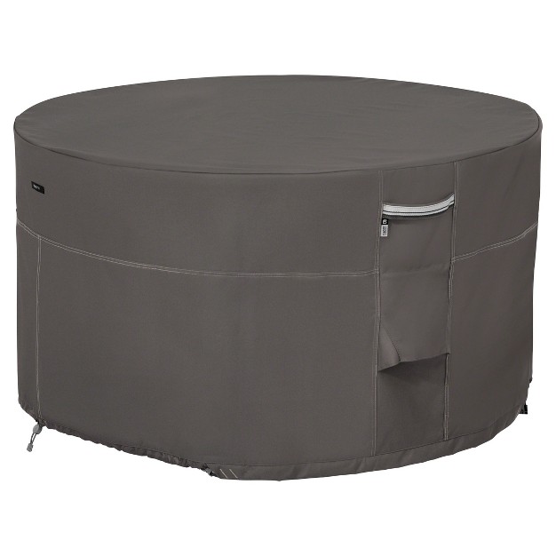 Ravenna Full Coverage Fire Pit Table Cover Dark Taupe Classic Accessories