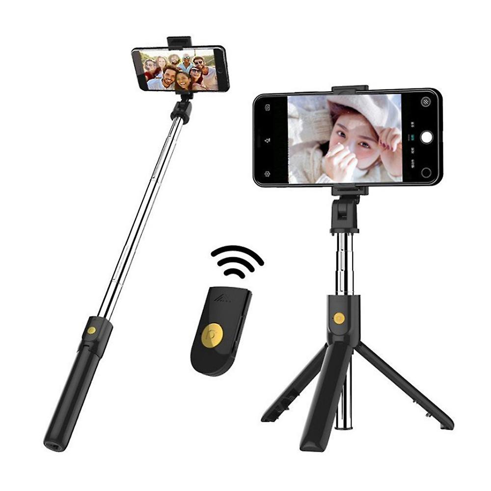 2-in-1 Selfie Stick Tripod Stand With Phone Holder Remote Shutter For Selfie Live Streaming Video Recording Online Chatting  68cm Light Stand