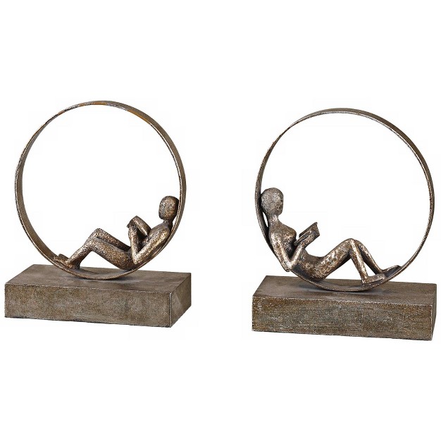 Uttermost Lounging Reader Bookends Set