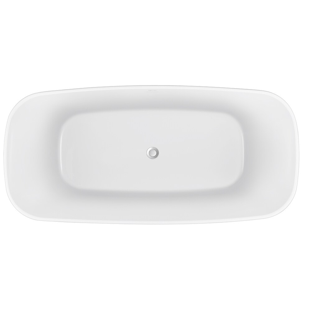 White Acrylic Freestanding Bathtub  Oaking Tub